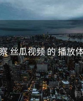 洞察 丝瓜视频 的 播放体验