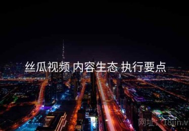 丝瓜视频 内容生态 执行要点