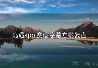 岛遇app 赛道 字幕方案 复盘