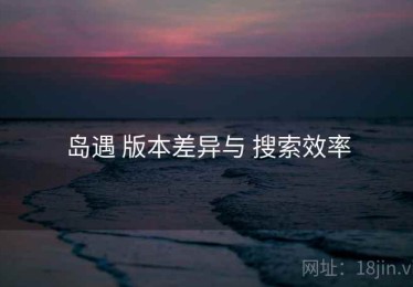 岛遇 版本差异与 搜索效率