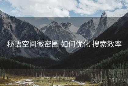 秘语空间微密圈 如何优化 搜索效率