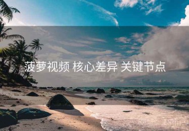 菠萝视频 核心差异 关键节点