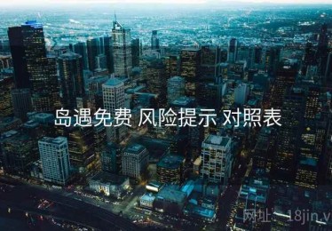 岛遇免费 风险提示 对照表