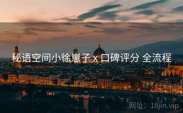秘语空间小徐崽子 x 口碑评分 全流程