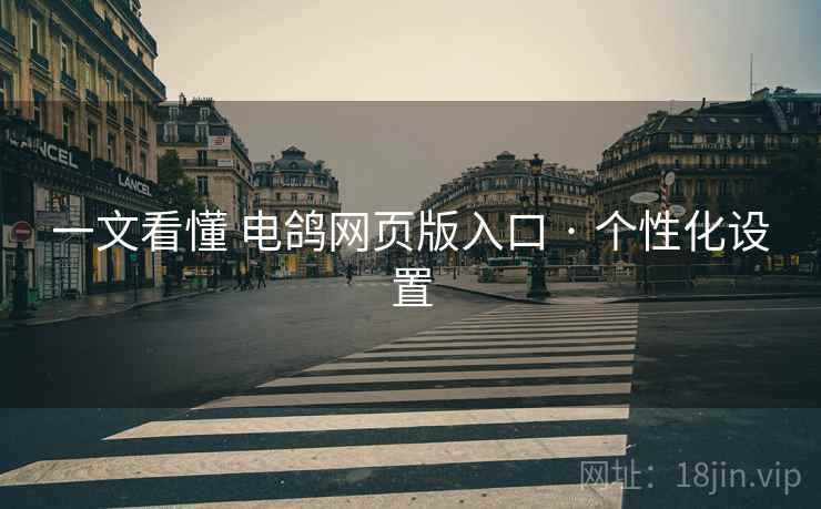 一文看懂 电鸽网页版入口 · 个性化设置
