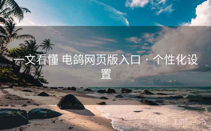 一文看懂 电鸽网页版入口 · 个性化设置