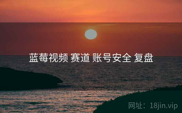蓝莓视频 赛道 账号安全 复盘