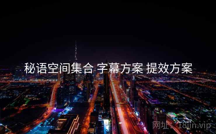 秘语空间集合 字幕方案 提效方案