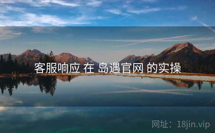 客服响应 在 岛遇官网 的实操