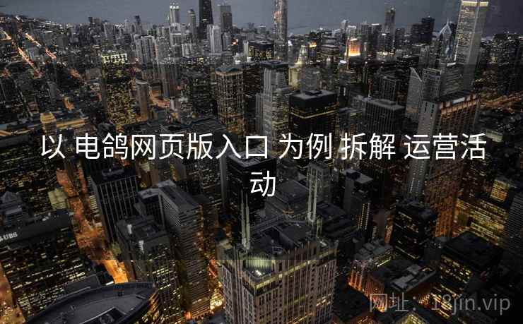 以 电鸽网页版入口 为例 拆解 运营活动