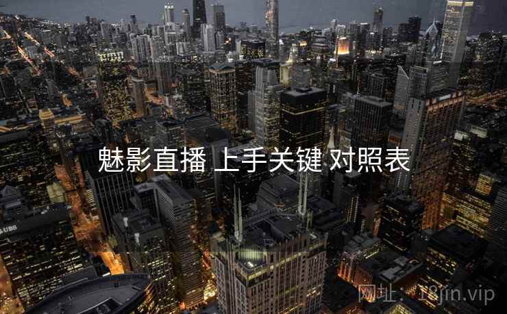 魅影直播 上手关键 对照表