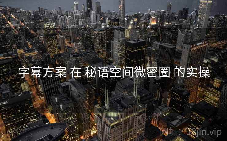 字幕方案 在 秘语空间微密圈 的实操