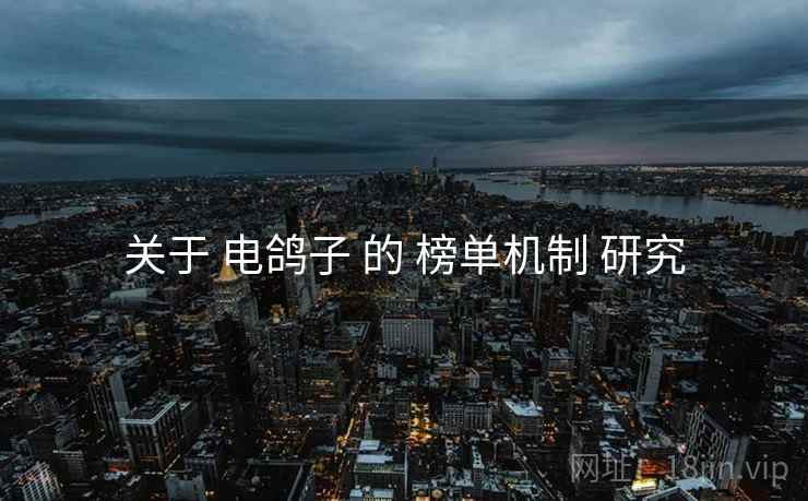 关于 电鸽子 的 榜单机制 研究