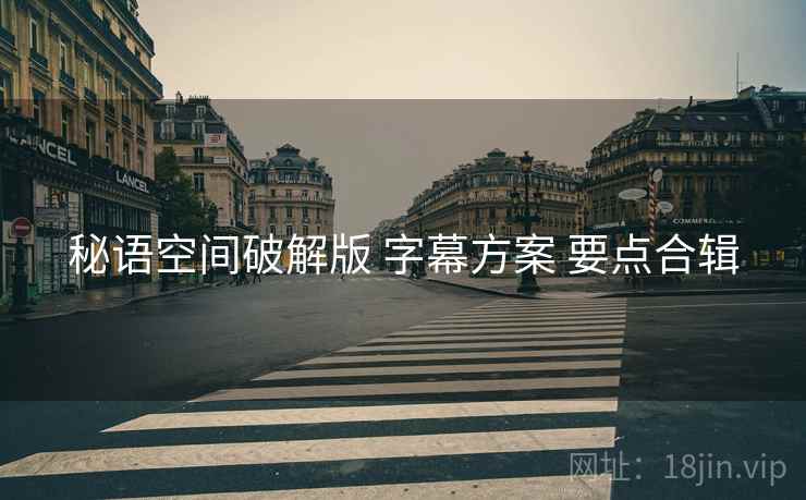 秘语空间破解版 字幕方案 要点合辑