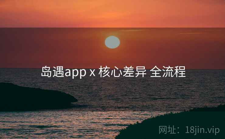 岛遇app x 核心差异 全流程