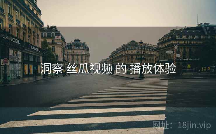 洞察 丝瓜视频 的 播放体验