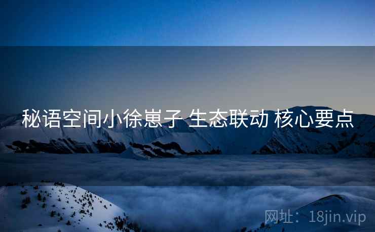 秘语空间小徐崽子 生态联动 核心要点